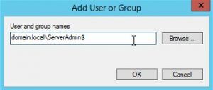 add user or group dialogue